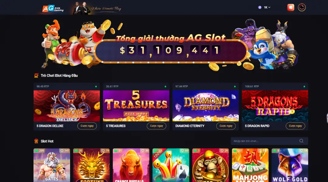 Cực đa dạng các sảnh slot game hấp dẫn