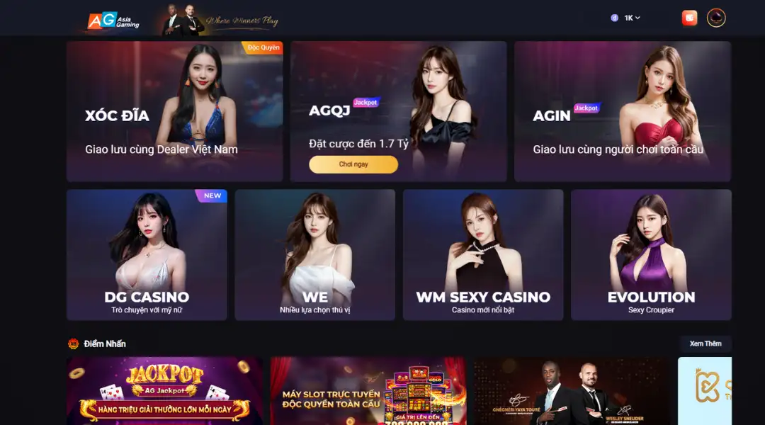 Nhiều sảnh casino nhất thị trường ngay tại K8